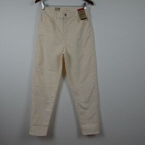 Levi's Corduroy Pants Mom Jeans Women's Size 29x29 Ivory Cords 1980's